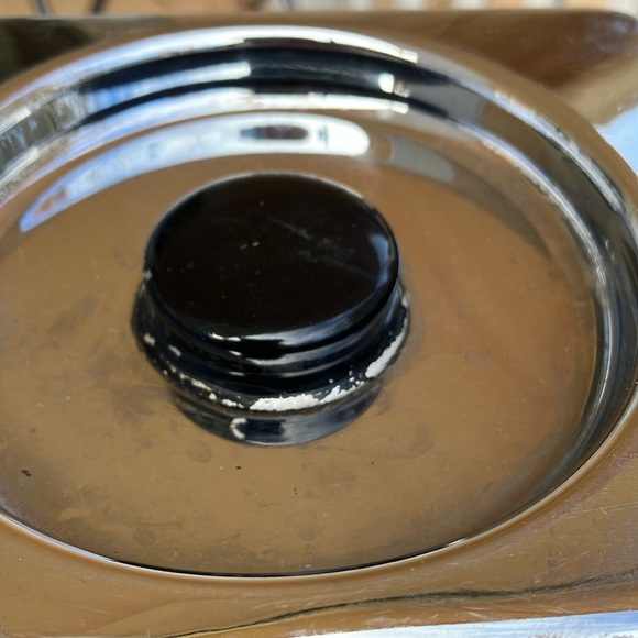 Beauty Ware by Lincoln Chrome Tea Cannister w. Lid 6.15x4.5x5" - Picture 5 of 17